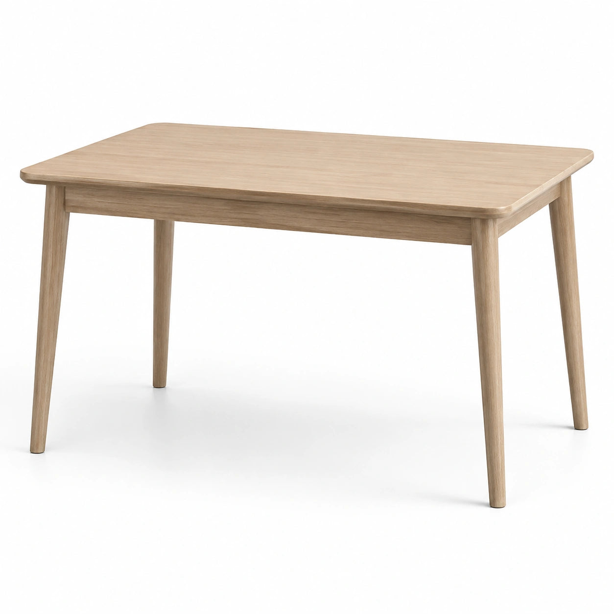 Table à manger rectangulaire en bois beige, style scandinave, 120 × 75 × 75 cm